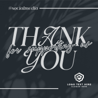 Minimalistic Thank You Instagram Post Design