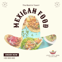 The Best In Town Taco Instagram Post Design