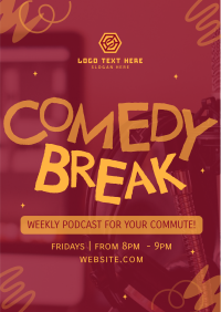 Comedy Break Podcast Flyer