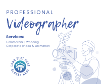 Videographer Lineart Facebook Post