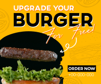 Free Burger Upgrade Facebook Post