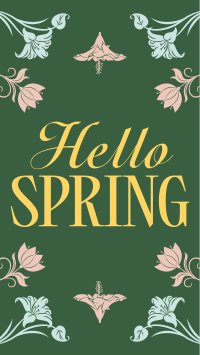 Vintage Spring Pattern TikTok Video Design