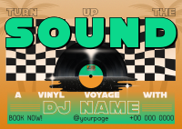 Nostalgic DJ Vinyl  Postcard