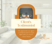 Clean Real Estate Testimonial Facebook Post