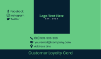 Customer Loyalty Card Business Card Design