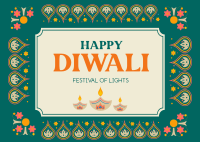 Diwali Festival Postcard Image Preview