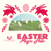Cute Easter Bunny Instagram Post Design