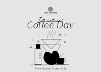 Minimalist Coffee Shop Postcard