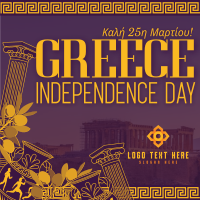 Greece Independence Day Patterns Instagram Post