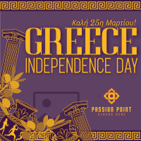 Greece Independence Day Patterns Instagram Post Image Preview