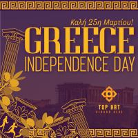 Greece Independence Day Patterns Instagram Post Image Preview