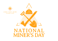 Miner's Day Badge Postcard Design