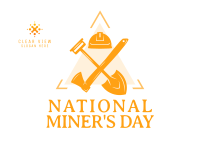 Miner's Day Badge Postcard