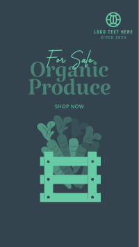 Organic Produce For Sale Facebook Story Design