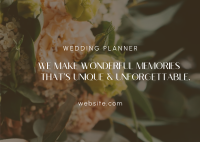 Wedding Planner Bouquet Postcard