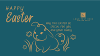 Easter Bunny Greeting Facebook Event Cover