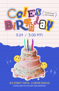 Scrapbook Birthday Party Invitation