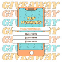 Comical Giveaway Winners Instagram Post