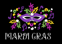 Mardi Gras Showstopper Postcard Design