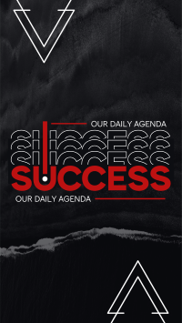 Success as Daily Agenda Instagram Reel Design