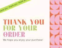 Modern Quirky Pattern Thank You Card