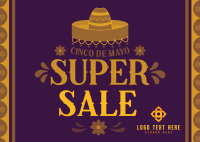 Cinco De Mayo Biggest Colorful Sale Postcard