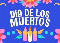 Dia de los Muertos Party Postcard Design