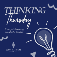 Thinking Thursday Thoughts Instagram Post Design