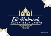 Eid Mubarak Mosque Postcard