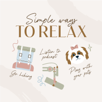 Cute Relaxation Tips Instagram Post