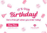 Business Birthday Promo Postcard