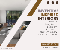 Inventive Inspired Interiors Facebook Post