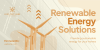 Renewable Energy Solutions Twitter Post Design