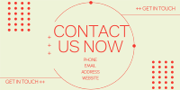 Modern Contact Us Twitter Post Design