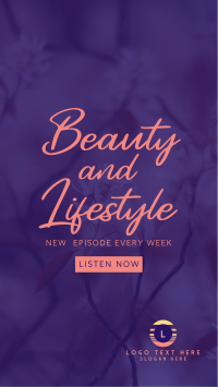 Beauty and Lifestyle Podcast Facebook Story