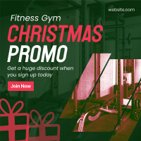 Christmas Gym Promo Instagram Post Design