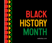 Black History Pattern Facebook Post