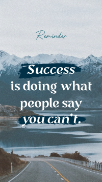 Success Motivational Quote Facebook Story