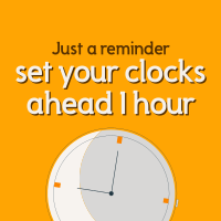 Daylight Saving Reminder Instagram Post Design