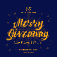 Merry Giveaway Announcement Instagram Post