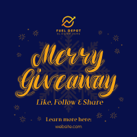 Merry Giveaway Announcement Instagram Post Image Preview