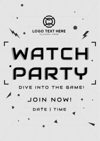 Futuristic Watch Party Flyer