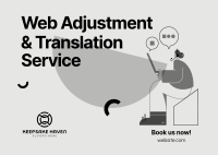 Web Adjustment & Translation Services Postcard Image Preview