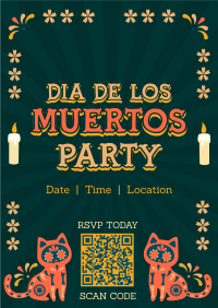 Muerto Cat Party Poster