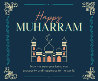 Decorative Islamic New Year Facebook Post