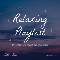 Playlist for Stress Instagram Post