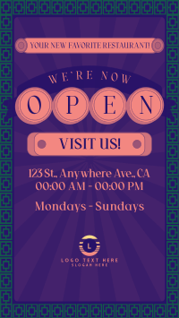 Vintage Asian Now Open Facebook Story