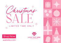 Christmas Holiday Shopping  Sale Postcard