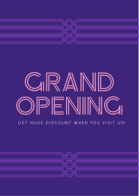 Minimalist Art Deco Grand Opening Flyer