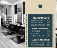 Salon Price List Facebook Post